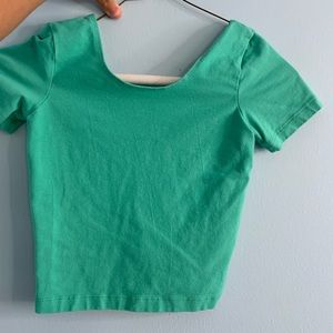 Sea green crop top